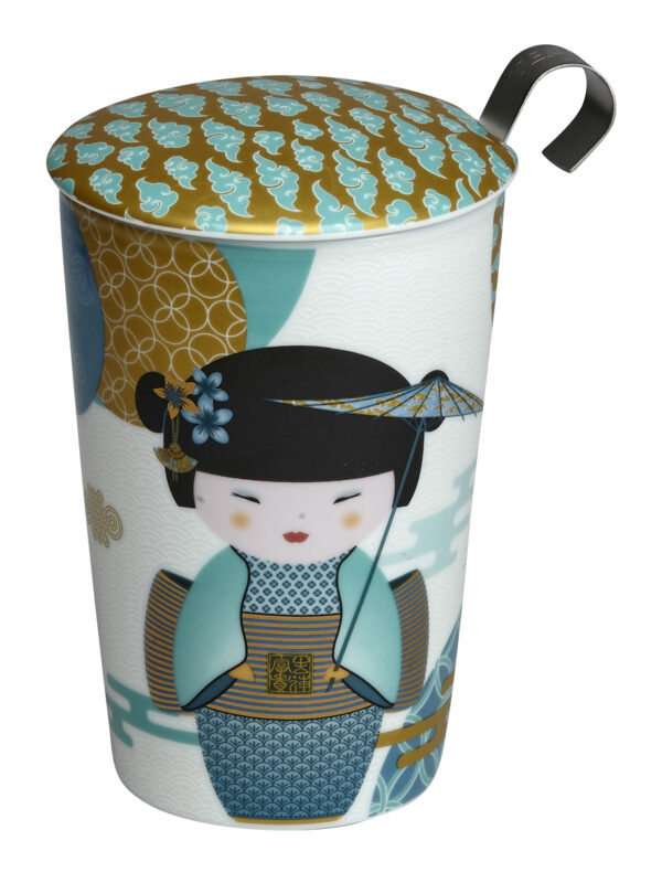 Kubek z zaparzaczem TeaEve 350ml New Little Geisha Petrol 80044