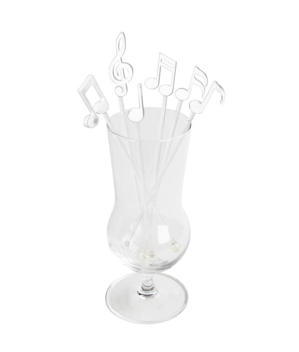 Mieszadełka do napojów Melody 6 szt. białe 10267-WH