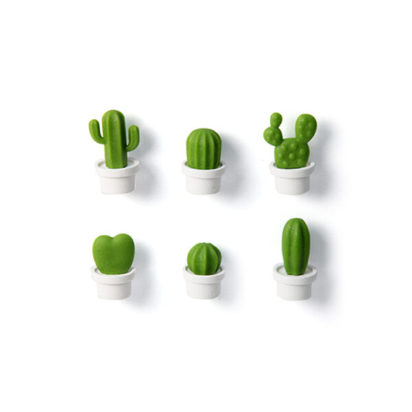 Magnesy cactus 6-szt. biały/ziel. 10288-WH-GN