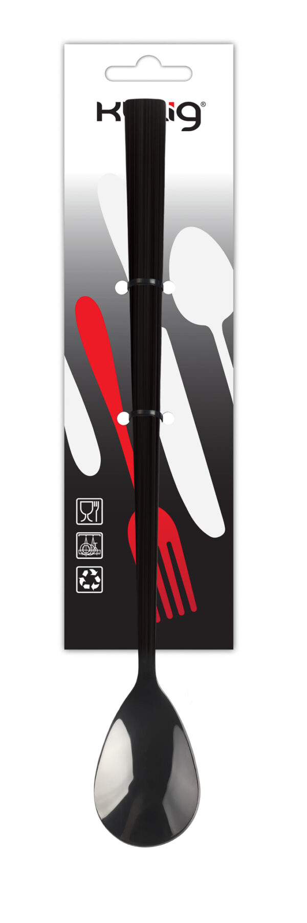 Łyżeczka coctailowa 3 sztuki Piano black zawieszka 29583