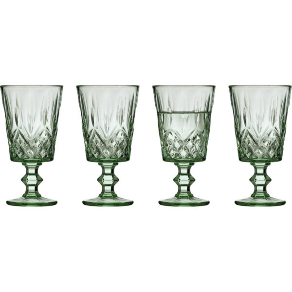 Kieliszki do wina Sorrento 290 ml 4 sztuki zielone 32361