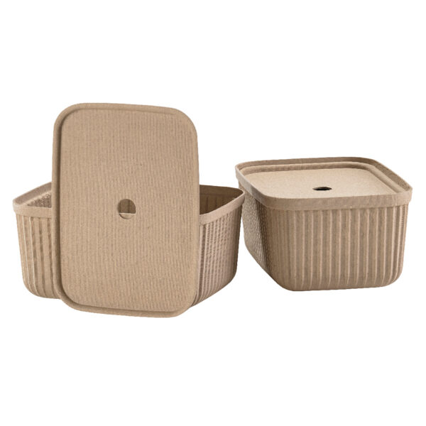 Pudełka do przechowywania 2 szt. Pulp 32x23x15 cm Natural Brown 31771