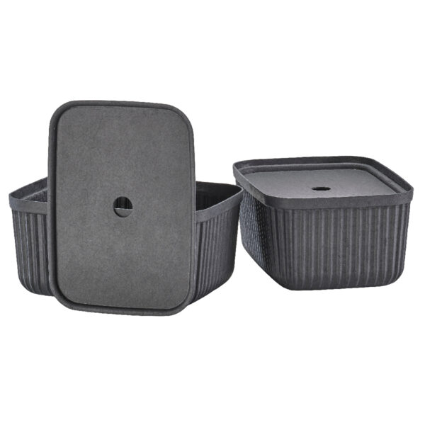 Pudełka do przechowywania 2 szt. Pulp 32x23x15 cm Black 31775