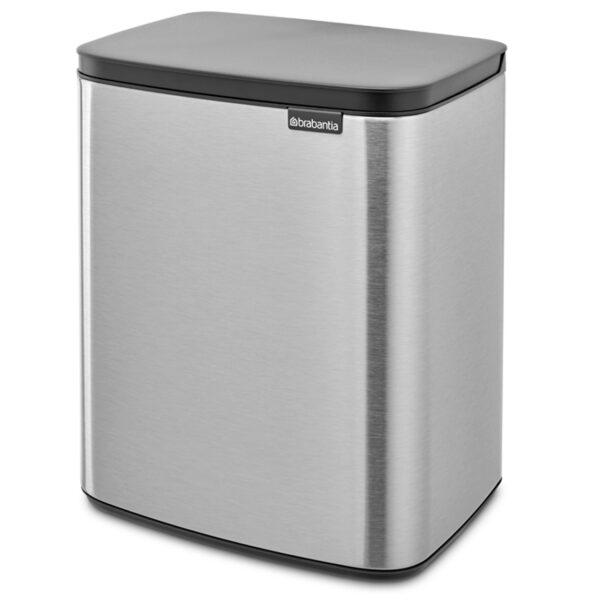 Kosz Bo 12 l Matt Steel niepalcujący 230486