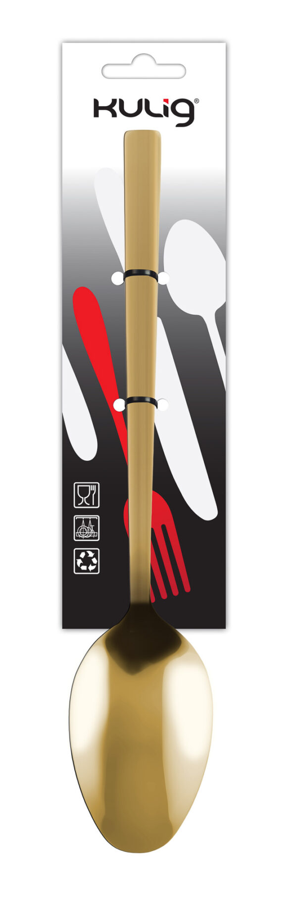 Łyżka obiadowa Piano gold 3 sztuki zawieszka 29460